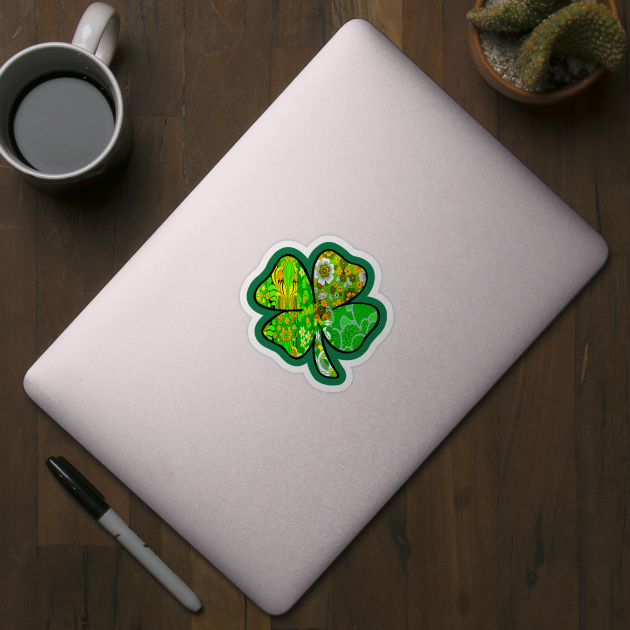 Retro Floral Shamrock by artbyomega